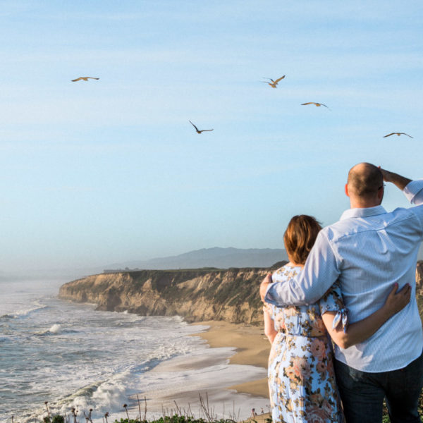 Half Moon Bay Beach Engagement Hayley Anne Photography Santa