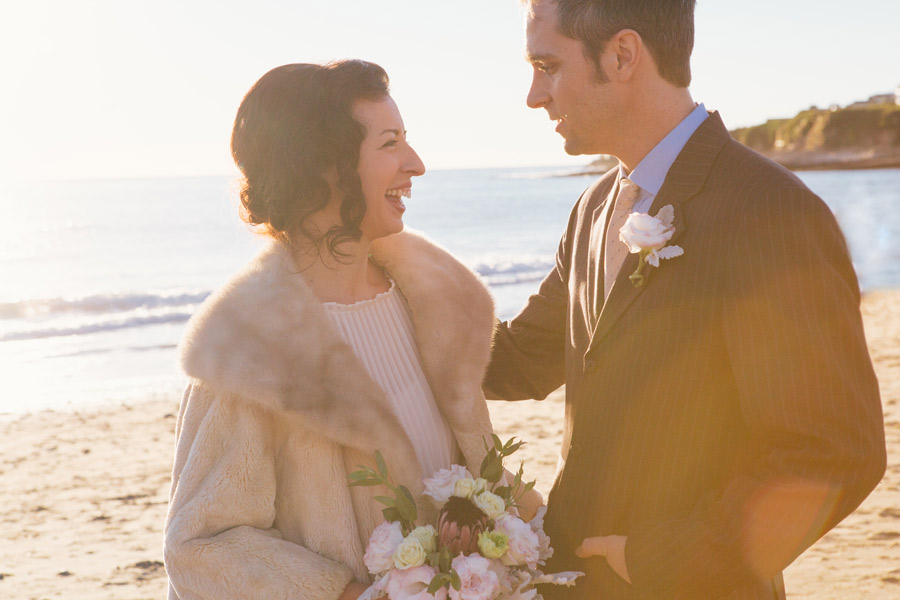 santa cruz beach sunset wedding photography