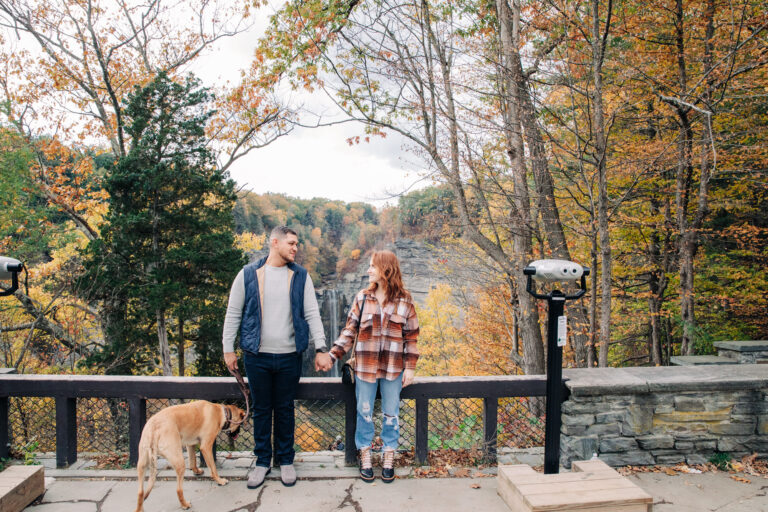 Autumn Proposal Taughannock Falls: Justin & Breanna